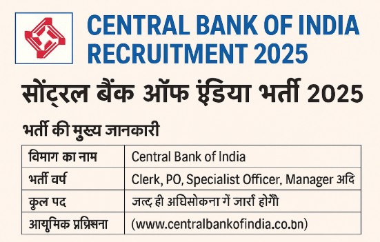 Central Bank of India Recruitment